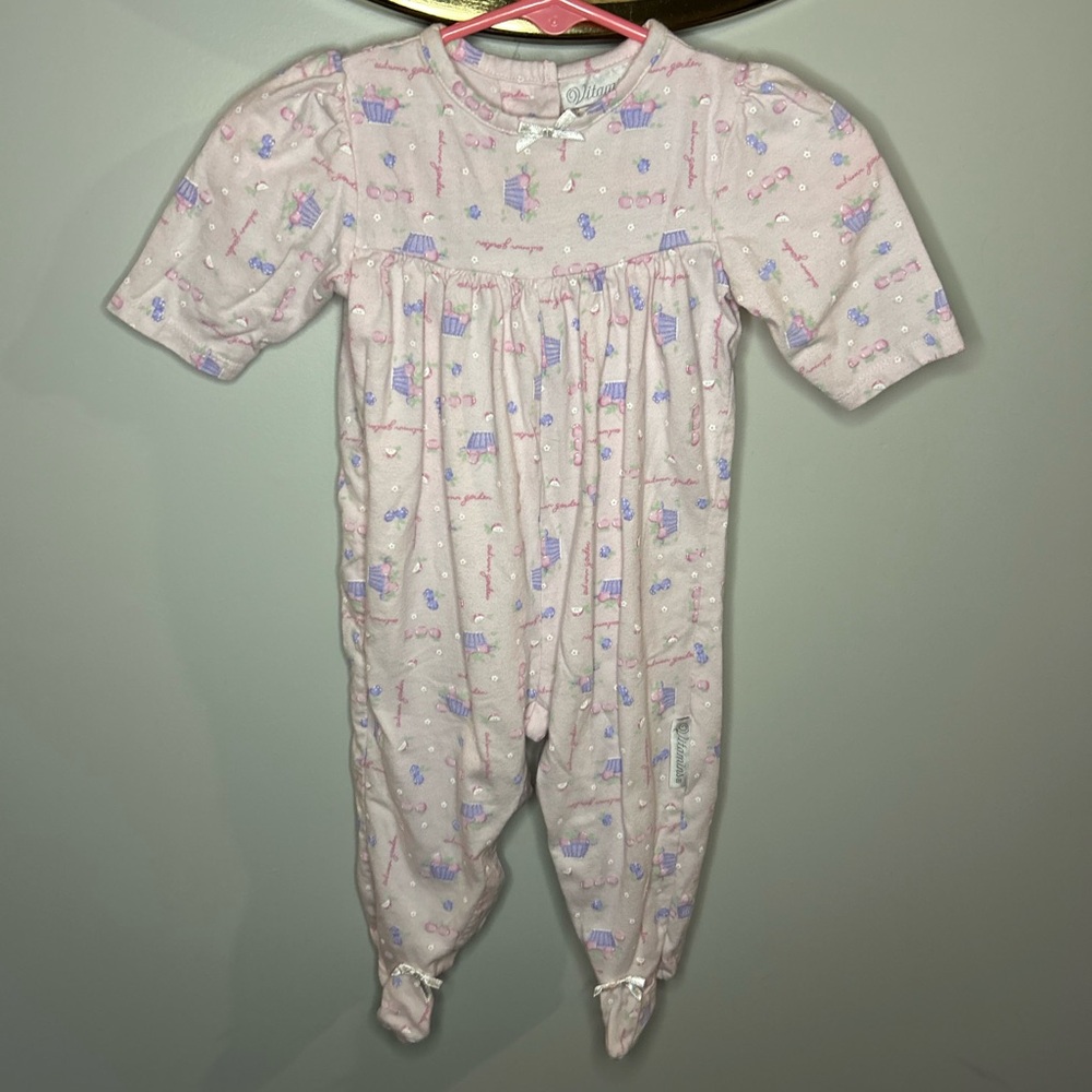 Vintage Pink Baby One Piece